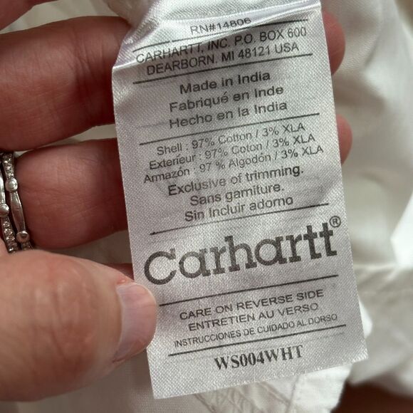 Carhartt Pearl Snap Vest Shirts Women's S White Sleeveless Western Cowgirl Rodeo - Picture 5 of 8